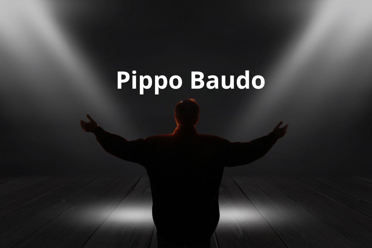 palco che illumina un uomo anonimo