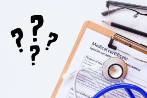 un certificato medico e i punti interrogativi