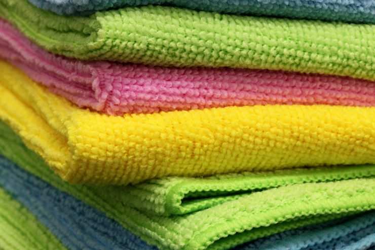 diversi panni in microfibra