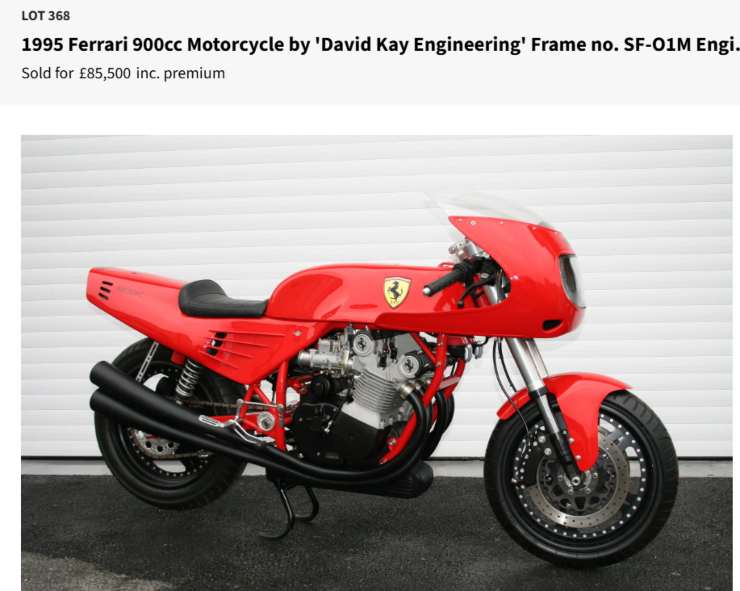 Ferrari 900 moto occasione asta