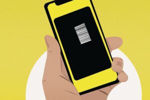 smartphone con codice a barre
