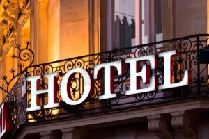 Insegna di un Hotel