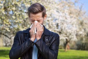 una persona allergica