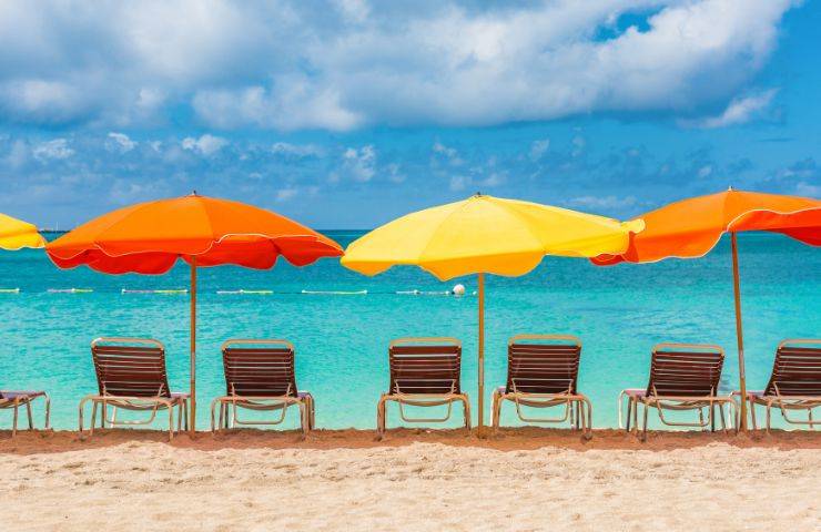 ombrelloni in spiaggia