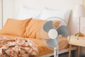 Ventilatore in camera da letto