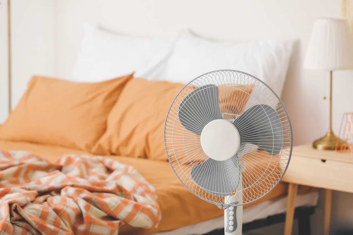 Ventilatore in camera da letto