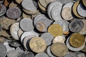 Monete di vecchie lire, argento, oro
